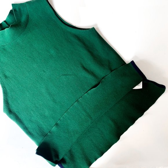 anthropologie green mockneck sleevless top M - Picture 6 of 6